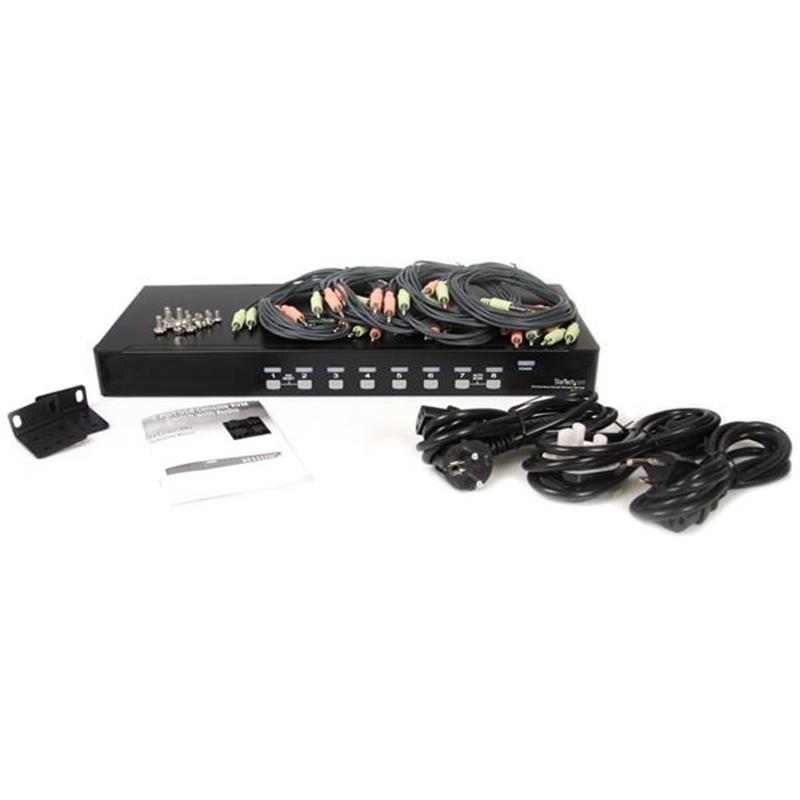 StarTech.com 8-poort Rack USB VGA KVM-switch met Audio (inclusief Audiokabels)