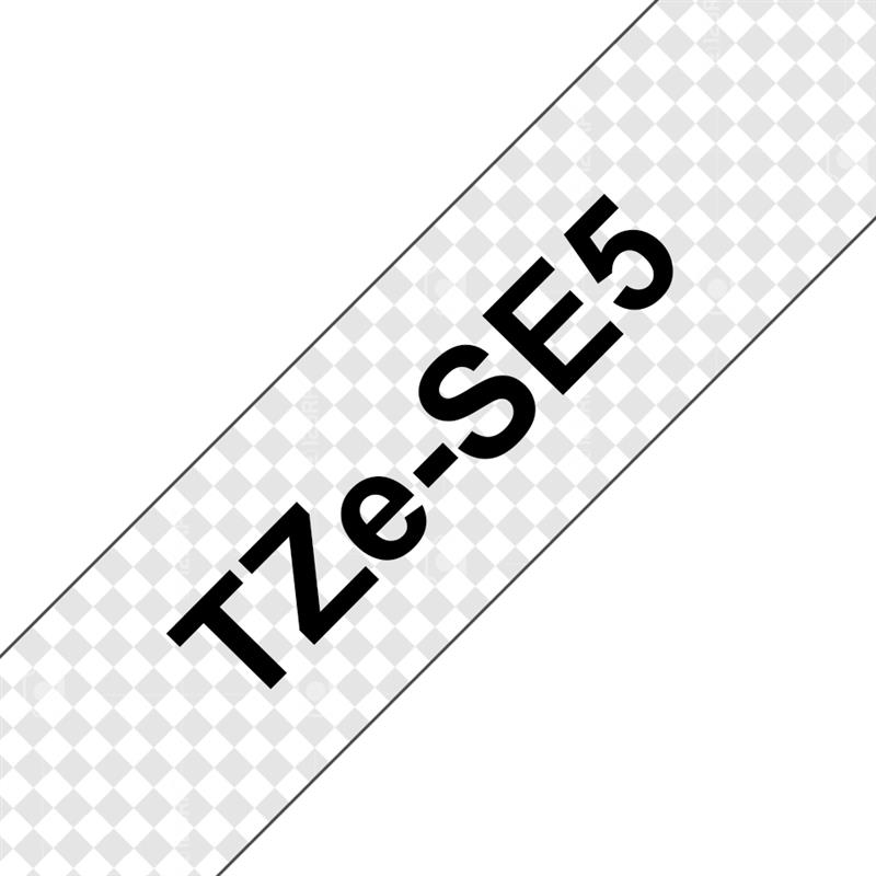 Brother TZE-SE5 labelprinter-tape Zwart op wit TZ/TZe