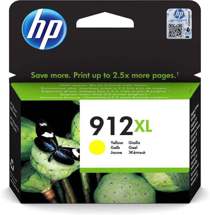 HP 912XL originele high-capacity gele inktcartridge
