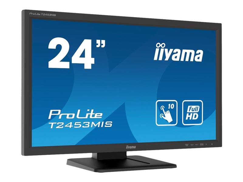 iiyama ProLite T2453MIS-B1 touch screen-monitor 59,9 cm (23.6"") 1920 x 1080 Pixels Multi-touch Multi-gebruiker Zwart