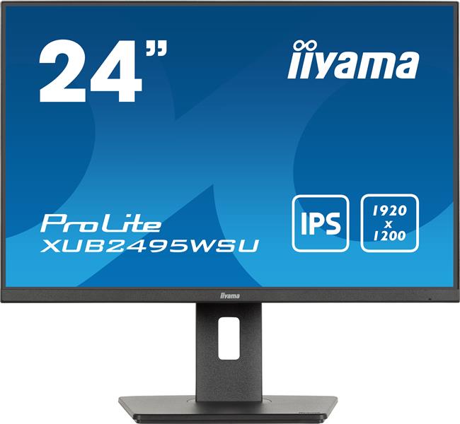iiyama ProLite XUB2495WSU-B7 computer monitor 61 cm (24"") 1920 x 1200 Pixels 4K Ultra HD LED Zwart