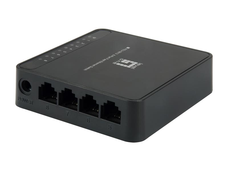 LevelOne FEU-0812 Fast Ethernet (10/100) Zwart