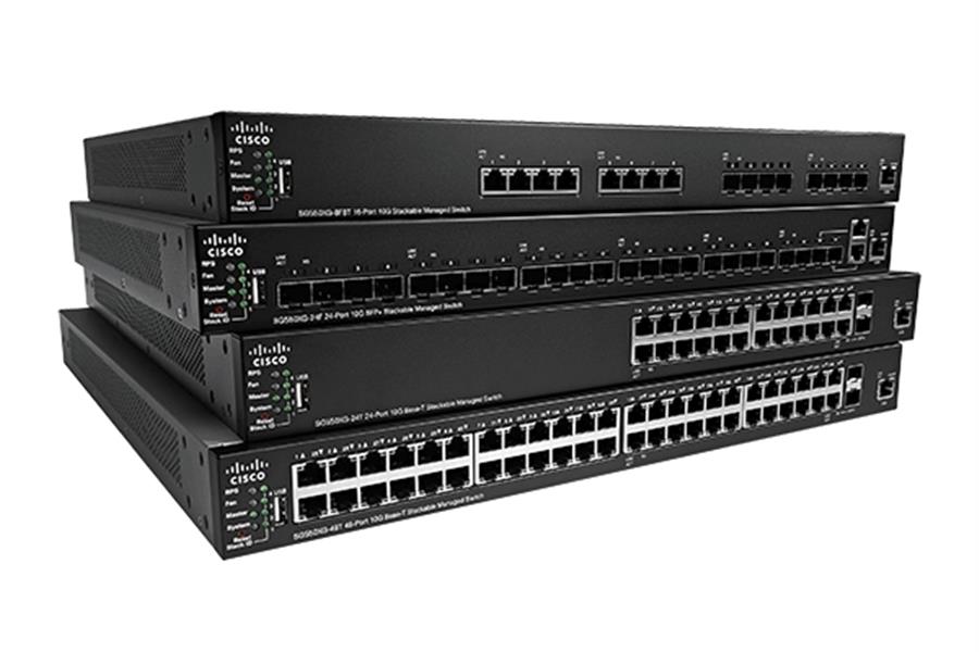 Cisco 550X Managed L2/L3 10G Ethernet (100/1000/10000) 1U Zwart
