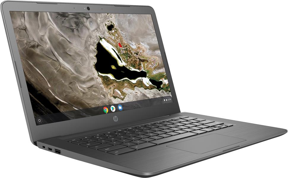 HP Chromebook 14A G5 Grijs 35,6 cm (14"") 1920 x 1080 Pixels Touchscreen 7th Generation AMD A4-Series APUs 4 GB DDR4-SDRAM 32 GB eMMC Wi-Fi 5 (802.11a