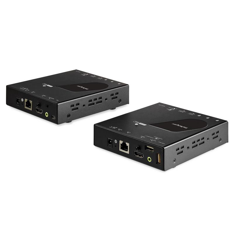 StarTech.com HDMI KVM Extender over IP, 4K 30Hz HDMI 2.0 & USB over IP LAN of CAT5e/CAT6 Ethernet (100m), Remote KVM Switch/Console Transmitter/Receiv