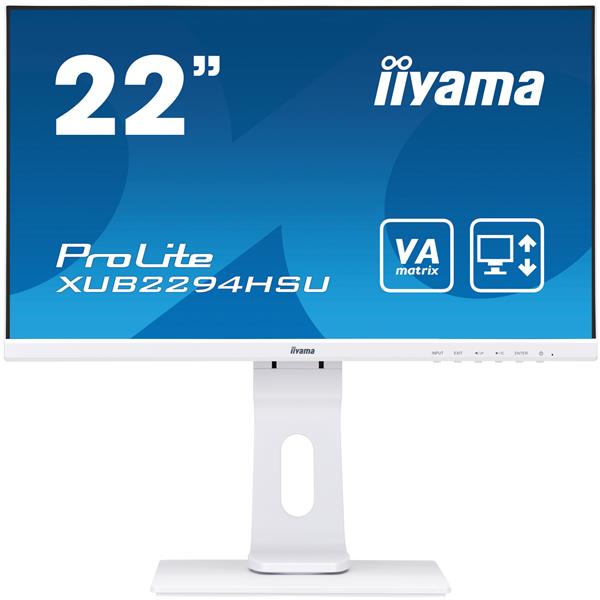 iiyama ProLite XUB2294HSU-W1 LED display 54,6 cm (21.5"") 1920 x 1080 Pixels Full HD Flat Zwart, Wit