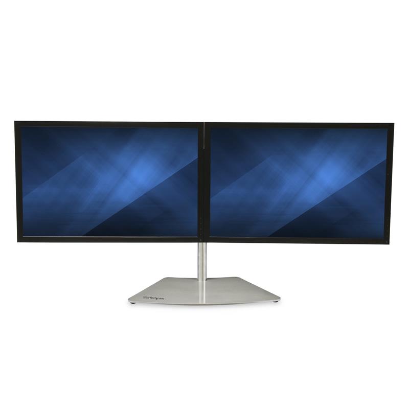 StarTech.com Dual Monitor Stand, Ergonomische Monitorstandaard voor twee VESA Schermen tot 24"" (8kg), Gesynchroniseerde Verstelbare Hoogte, Monitorst