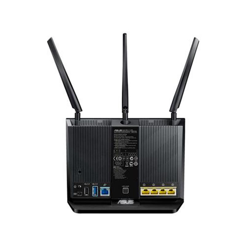 ASUS RT-AC68U draadloze router Dual-band (2.4 GHz / 5 GHz) Gigabit Ethernet Zwart