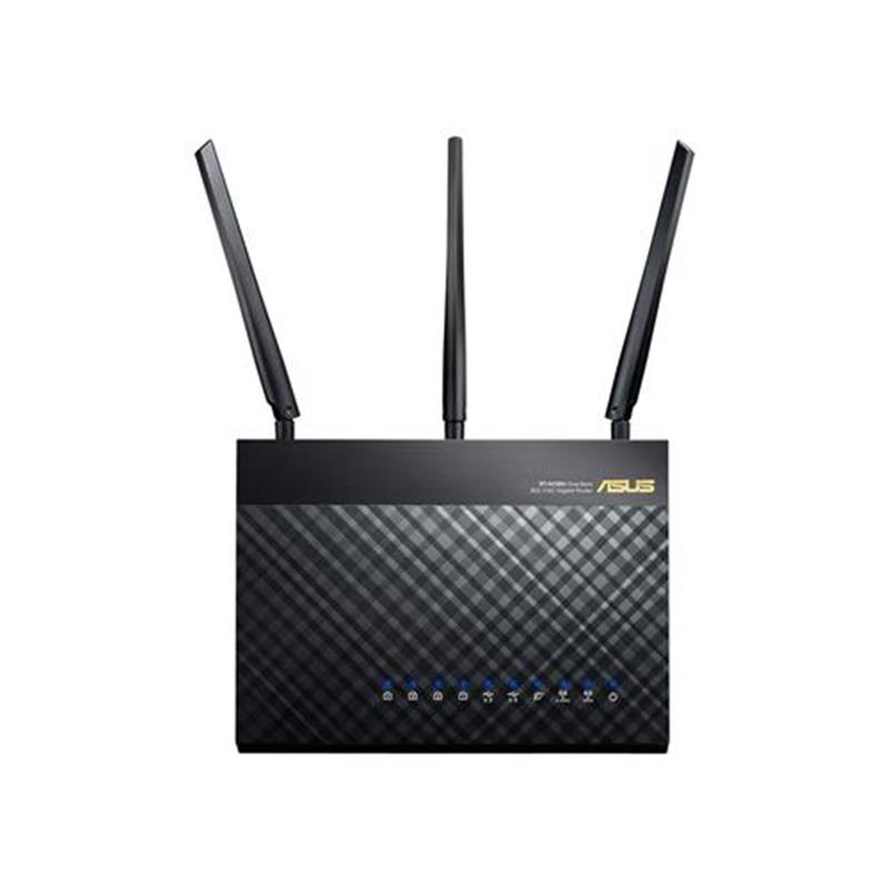 ASUS RT-AC68U draadloze router Dual-band (2.4 GHz / 5 GHz) Gigabit Ethernet Zwart