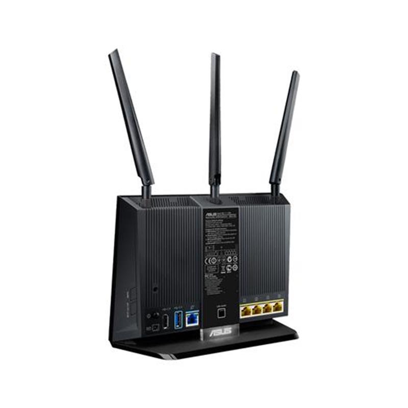 ASUS RT-AC68U draadloze router Dual-band (2.4 GHz / 5 GHz) Gigabit Ethernet Zwart