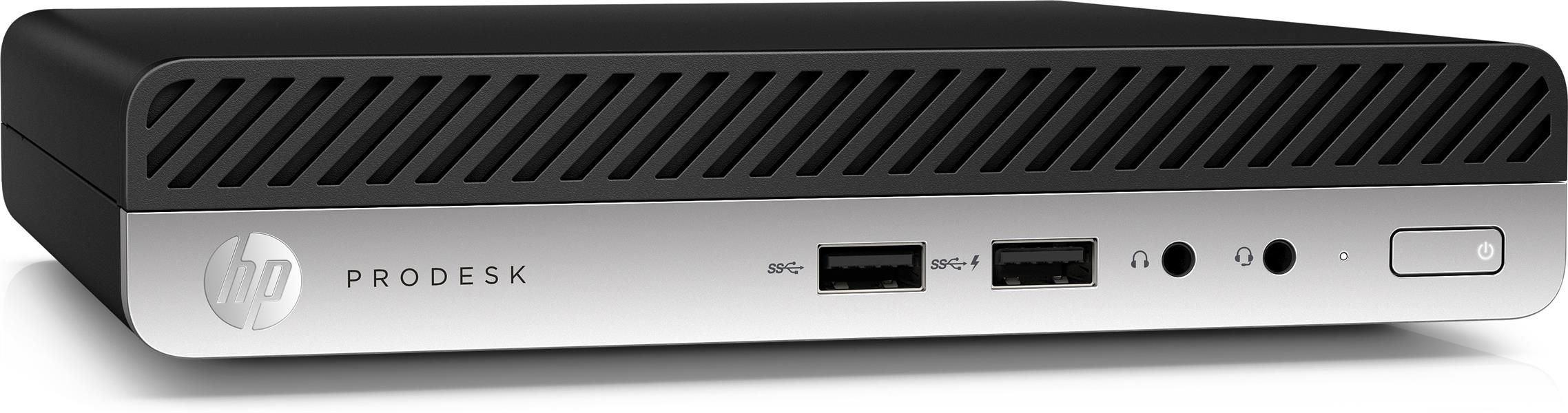 HP ProDesk 400 G5 Intel® 9ste generatie Core™ i3 i3-9100 4 GB DDR4-SDRAM 128 GB SSD Zwart, Zilver Mini PC