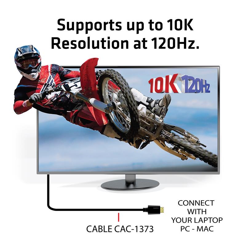 CLUB3D Ultra High Speed ??HDMI™2.1 gecertificeerde kabel 4K120Hz, 8K60Hz 48Gbps M/V 3 meter
