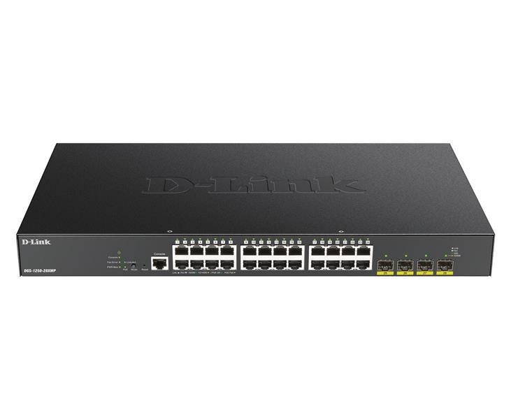 D-Link DGS-1250-28XMP netwerk-switch Managed L3 Gigabit Ethernet (10/100/1000) Power over Ethernet (PoE) Zwart