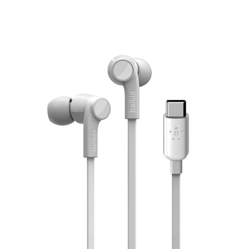 Belkin ROCKSTAR™ in-ear oordopjes met USB-C connector - Wit