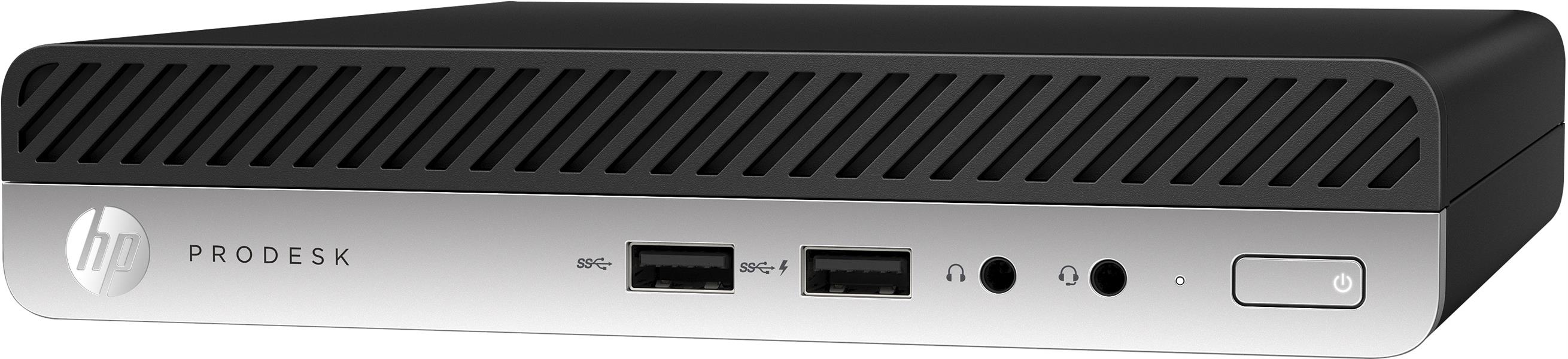 HP ProDesk 400 G5 Intel® Core™ i5 i5-9500T 8 GB DDR4-SDRAM 256 GB SSD Windows 10 Pro Mini PC Zwart, Zilver