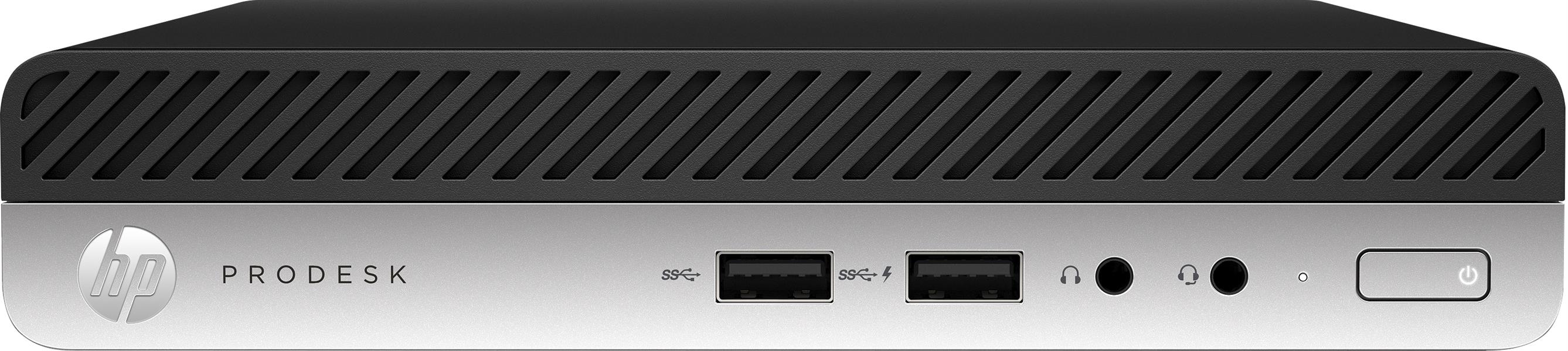 HP ProDesk 400 G5 Intel® Core™ i5 i5-9500T 8 GB DDR4-SDRAM 256 GB SSD Windows 10 Pro Mini PC Zwart, Zilver