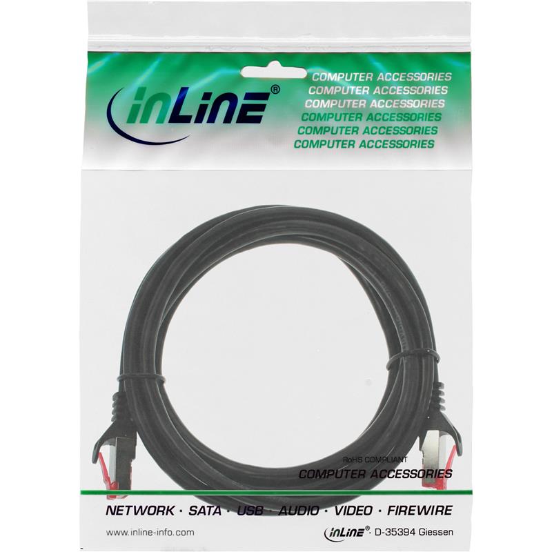 InLine Crossover patchkabel S-FTP Cat 6 zwart 1 5m