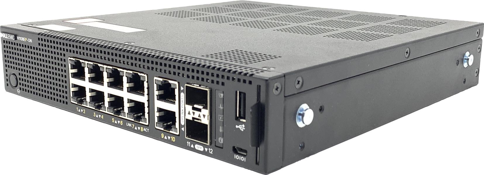 DELL N-Series N1108EP-ON Managed L2 Gigabit Ethernet (10/100/1000) Power over Ethernet (PoE) 1U Zwart