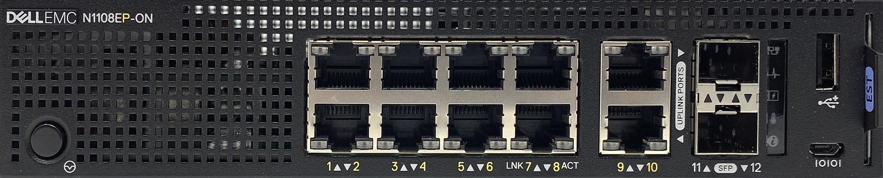 DELL N-Series N1108EP-ON Managed L2 Gigabit Ethernet (10/100/1000) Power over Ethernet (PoE) 1U Zwart