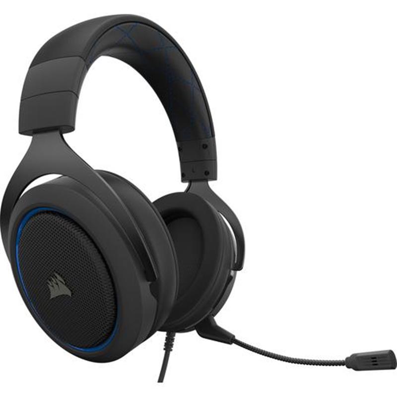 Corsair HS50 PRO STEREO Headset Hoofdband Zwart Blauw 3 5mm-connector