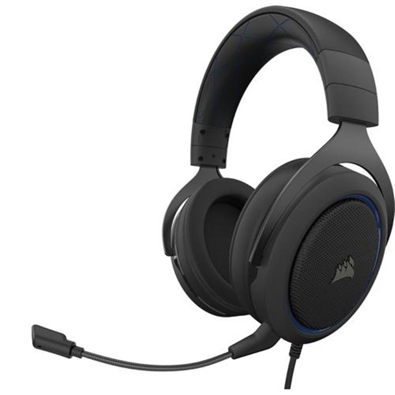 Corsair HS50 PRO STEREO Headset Hoofdband Zwart Blauw 3 5mm-connector