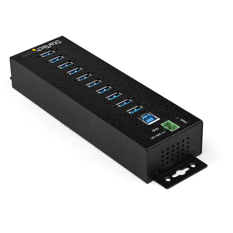 StarTech.com 10-poorts industriële USB 3.0 hub inclusief externe voedingsadapter ESD & 350W overspanningsbeveiliging