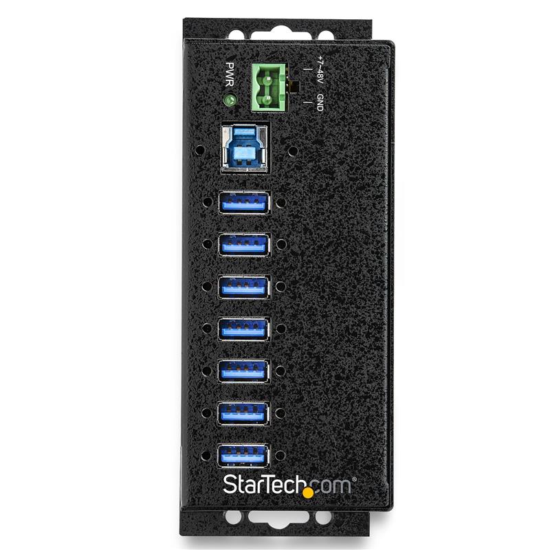 StarTech.com 7-poorts industriële USB 3.0 hub inclusief externe voedingsadapter ESD & 350W overspanningsbeveiliging