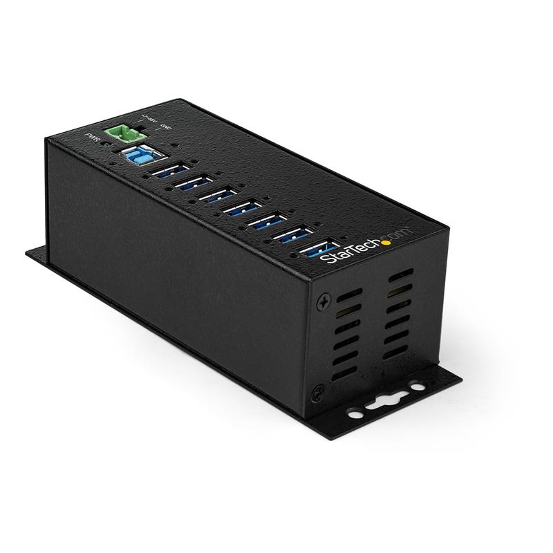 StarTech.com 7-poorts industriële USB 3.0 hub inclusief externe voedingsadapter ESD & 350W overspanningsbeveiliging