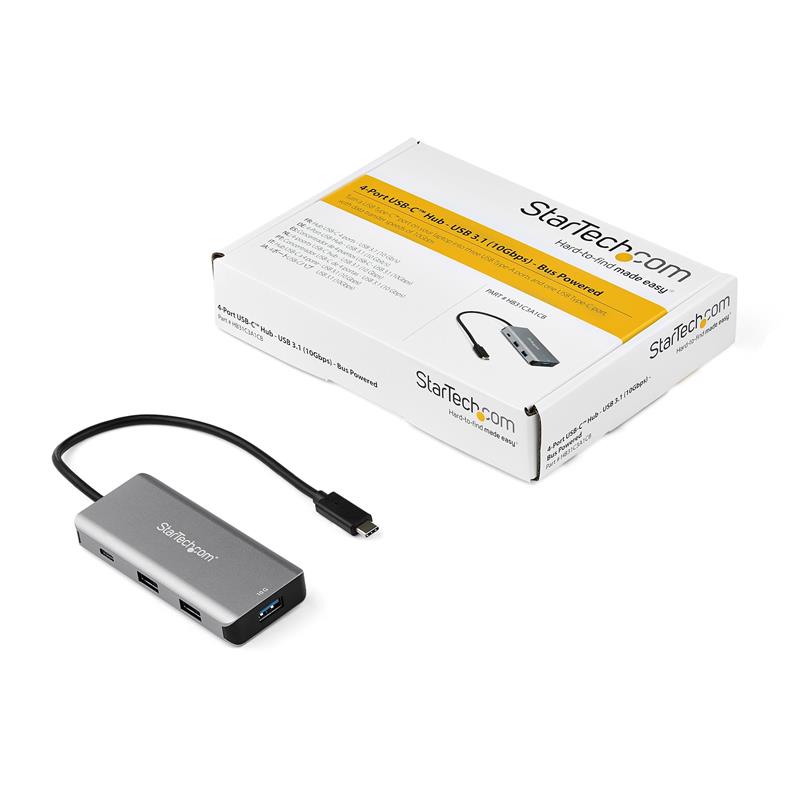 StarTech.com 4-poorts USB-C hub 10 Gbps 3x USB-A en 1x USB-C