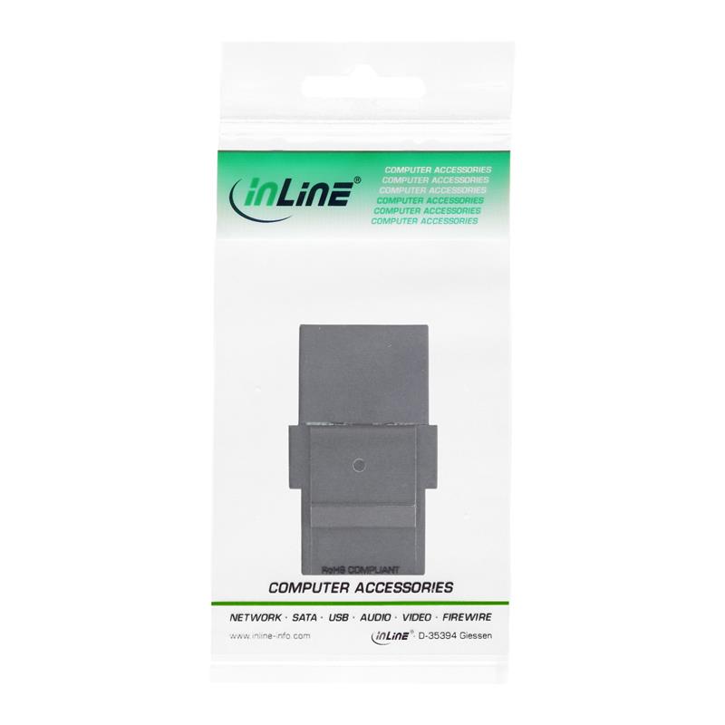 InLine USB 3 1 Snap-In module USB-C F F black housing
