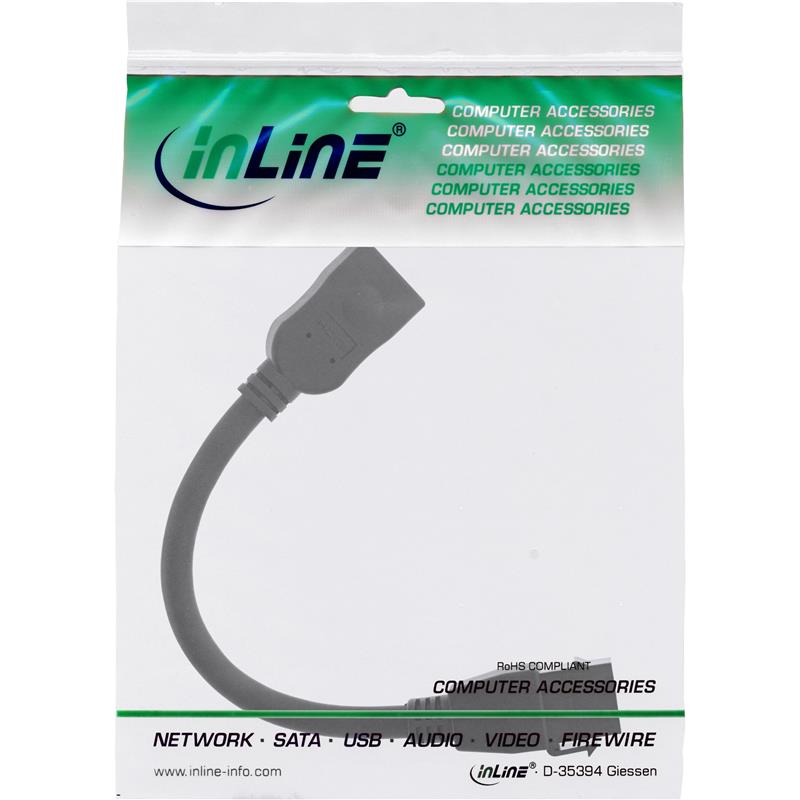 InLine HDMI Keystone adapter cable 4K 60Hz HDMI A female female black 0 2m