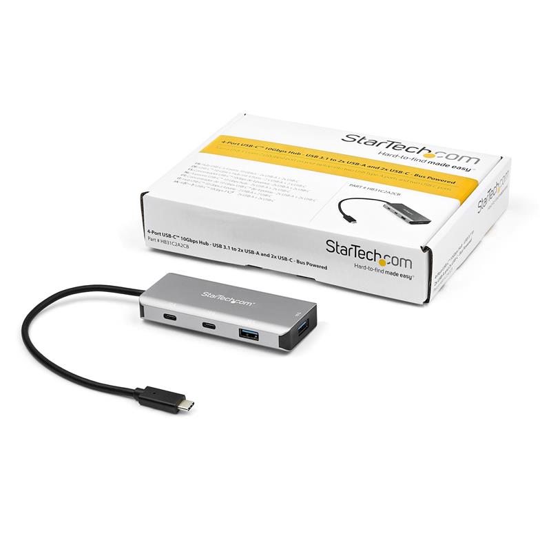 StarTech.com 4-poorts USB-C hub 10 Gbps 2x USB-A en 2x USB-C