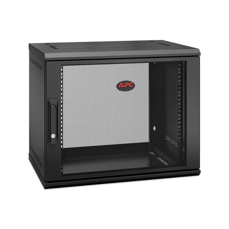 APC NetShelter WX AR109SH4, 9U/HE, 19inch Wandpatchkast, Geschikt voor muurbevestiging, 400MM diep, Gemonteerd