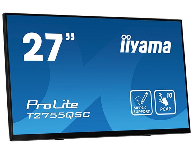iiyama ProLite T2755QSC-B1 computer monitor 68,6 cm (27"") 2560 x 1440 Pixels Full HD LCD Touchscreen Zwart