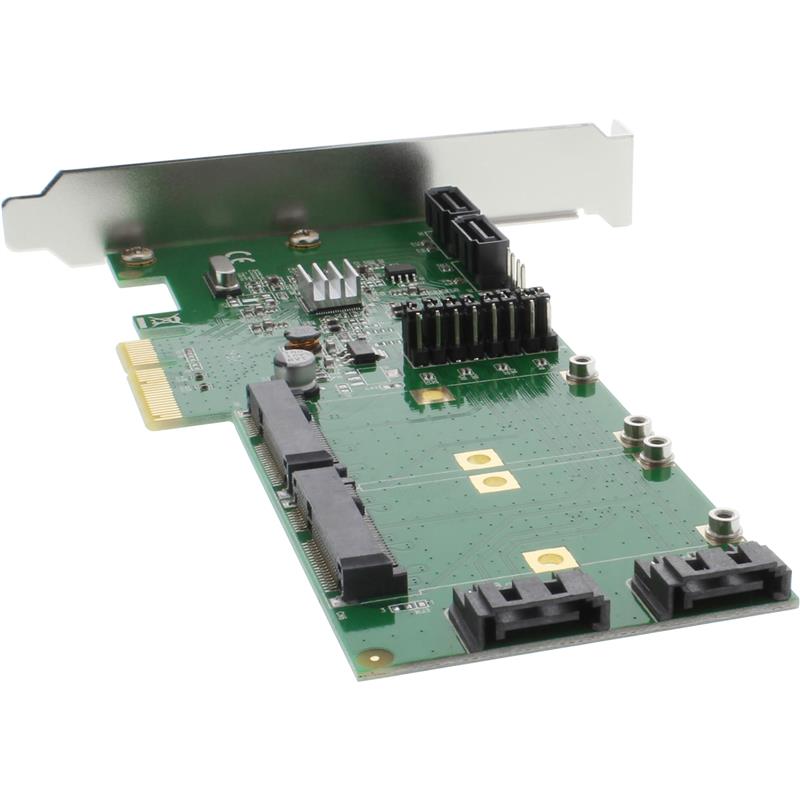 InLine RAID Controller 4x SATA 6Gb s RAID 0 1 10 JBOD 4x SATA 2x mSATA