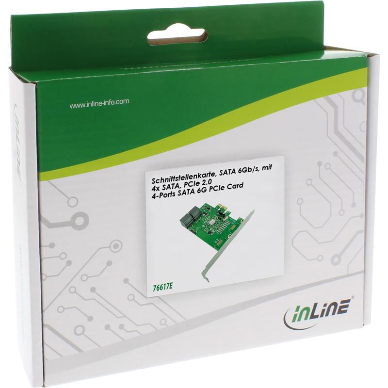 InLine SATA 6Gb s Controller with 4 SATA Ports PCI-Express 2 0