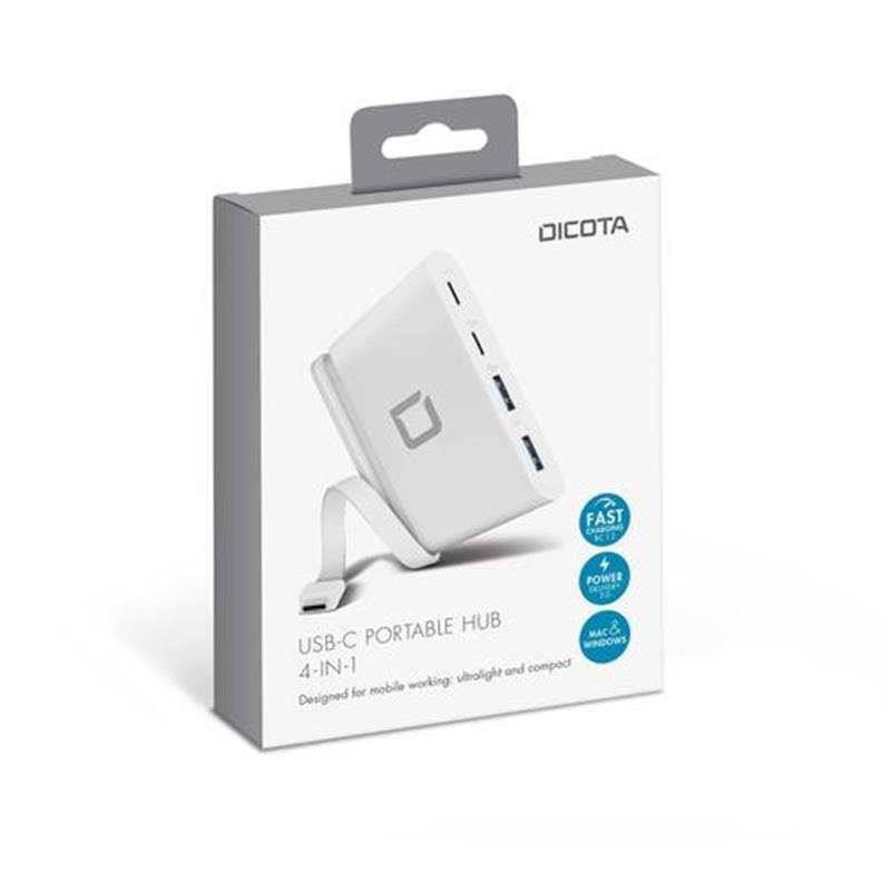DICOTA USB-C Portable Hub 4-in-1