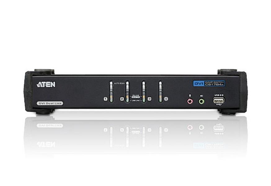 Aten 4-poorts USB DVI Dubbelvoudige Link/ Geluid KVMP™-schakelaar