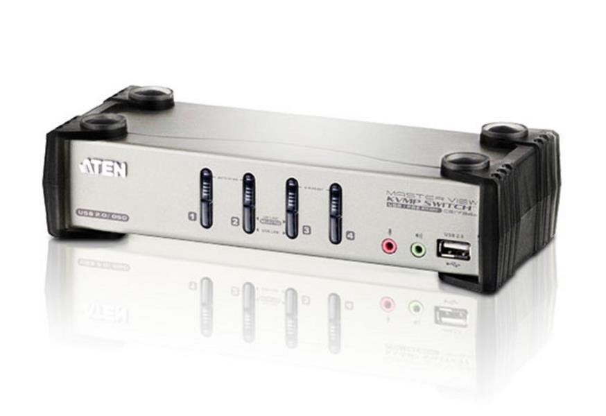 ATEN 4-Poorts PS/2-USB VGA/Geluid KVMP™ Schakelaar met OSD