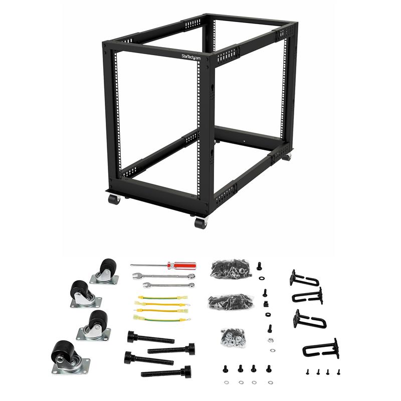 StarTech.com 15U open frame rack - 4 stijlen - verstelbare diepte