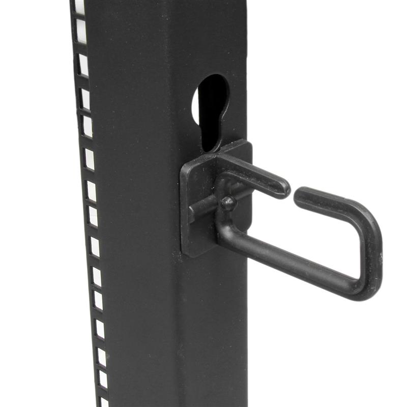 StarTech.com 4-Post 8U Mobiel Open Frame Server Rack, 19"" Patchkast met Wielen en 4 Stijlen, Kleine Serverkast met Verstelbare Diepte voor Computer /