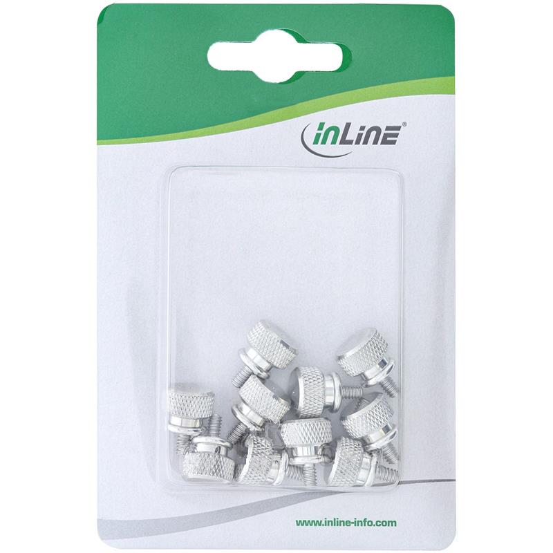 InLine Kartelschroeven zilver voor behuizing 12 mm verpakking 10 stks 
