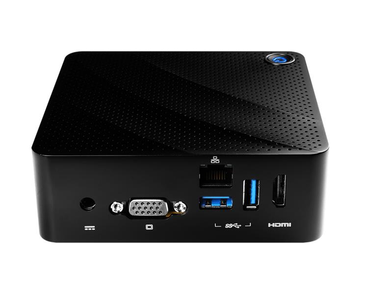 MSI Cubi N 8GL-073EU Intel® Celeron® N4000 4 GB DDR4-SDRAM 64 GB SSD mini PC Zwart Windows 10 Pro