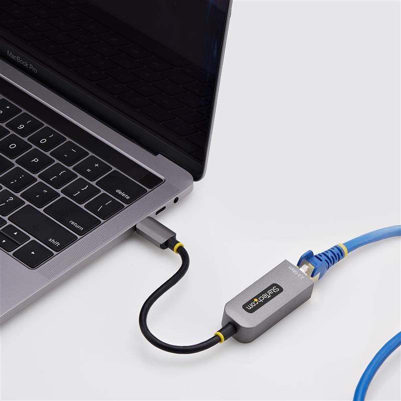 StarTech.com 2.5GbE USB-C naar Ethernet Adapter, NBASE-T NIC, USB 3.0 Type-C 2.5/1G Multi Speed Netwerk, Thunderbolt Compatibel, Windows & Mac