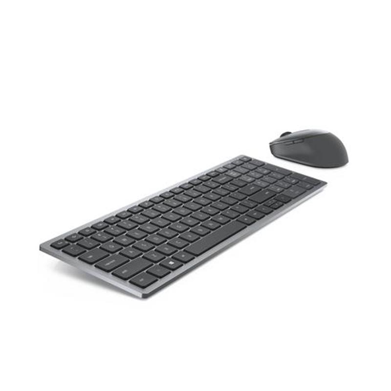 DELL KM7120W toetsenbord RF-draadloos + Bluetooth AZERTY Belgisch Grijs, Titanium