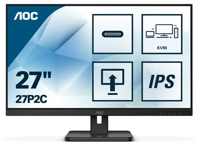 AOC 27P2C LED display 68,6 cm (27"") 1920 x 1080 Pixels Full HD Zwart