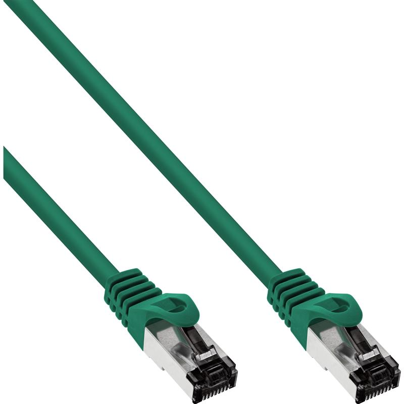 InLine Patch Cable S FTP PiMF Cat 8 1 halogen free 2000MHz green 0 3m