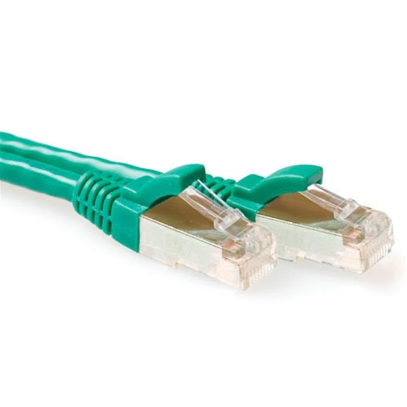 ACT FB6710 netwerkkabel Groen 10 m Cat6a S/FTP (S-STP)
