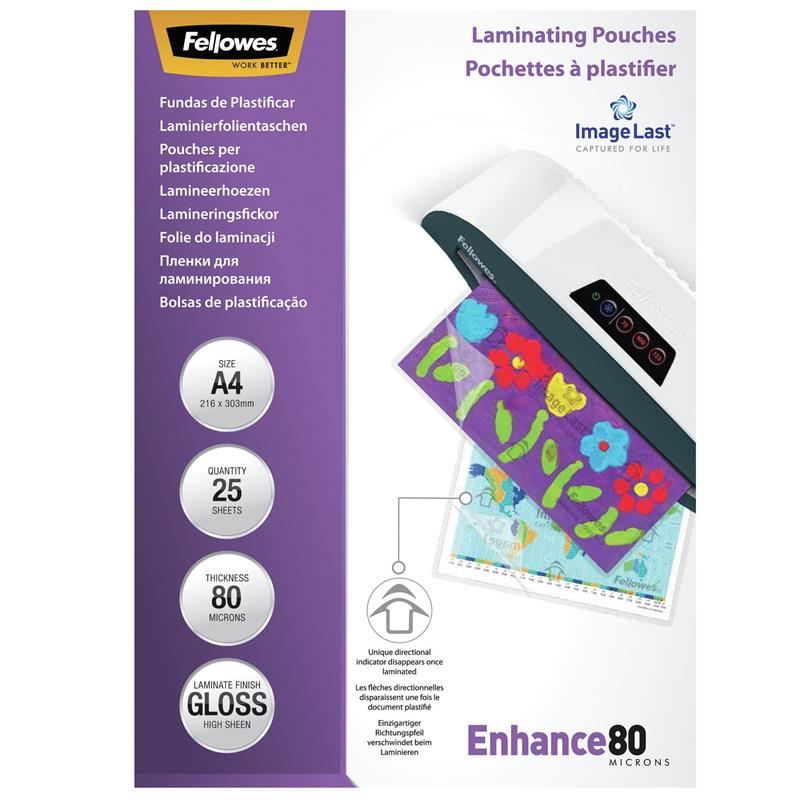 Fellowes lamineerhoes thermisch a4 25 sheets 80mic