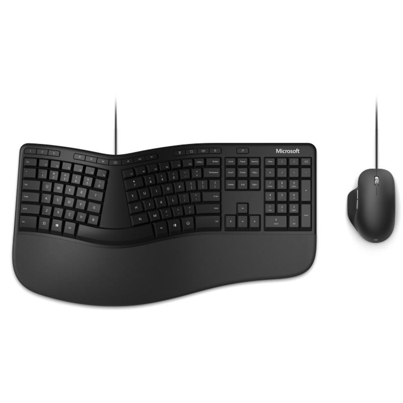 Microsoft Ergonomic Desktop for Business toetsenbord USB QWERTY US International Zwart